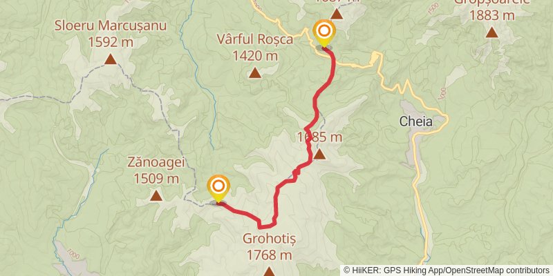 Trans Carpathian Hike stage 93 Map