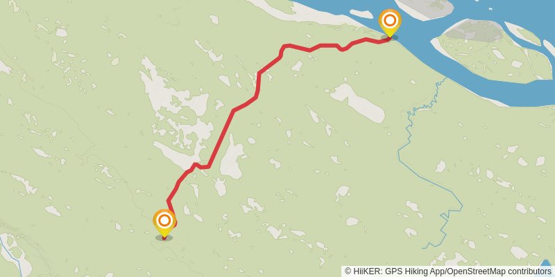 Canol Heritage Trail stage 19 Map
