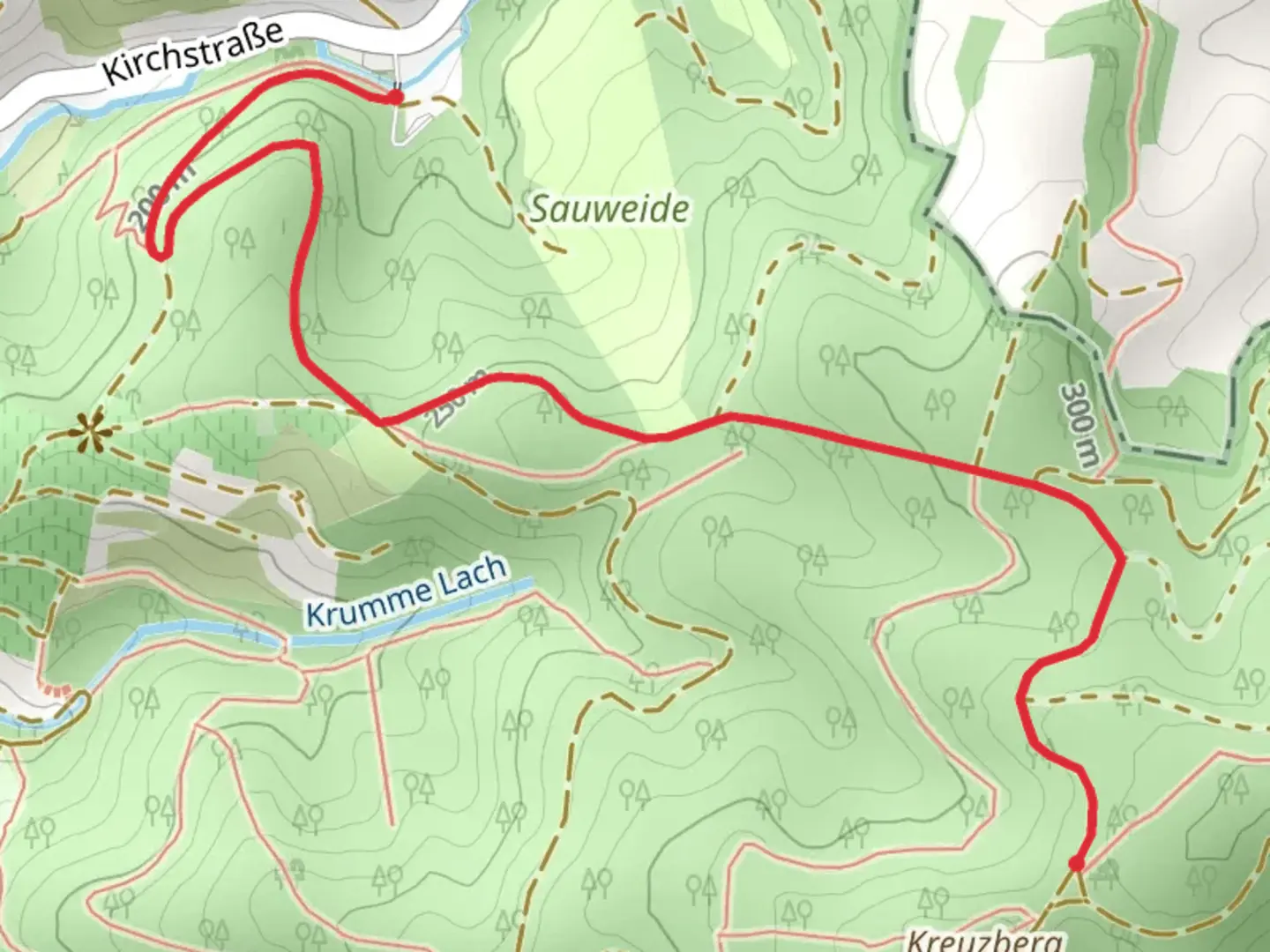 An image depicting the trail Oberrheingraben and Tiere des Waldes via Burgensteig Bergstrasse and its surrounding area.