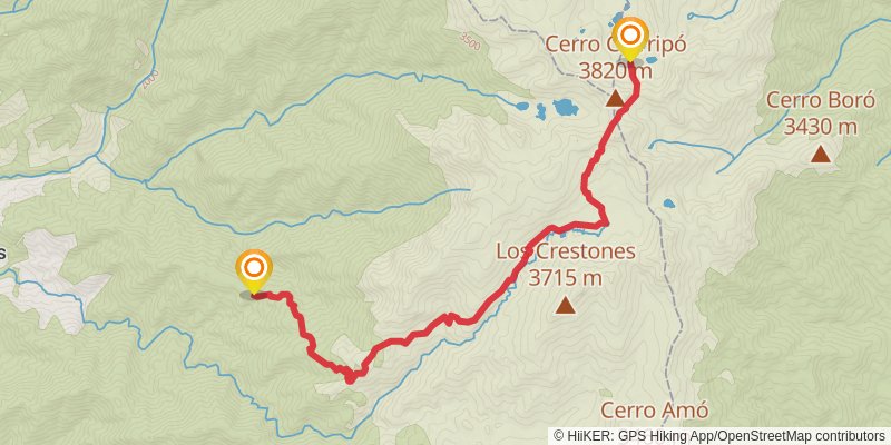 Cerro Chirripo stage 2 Map