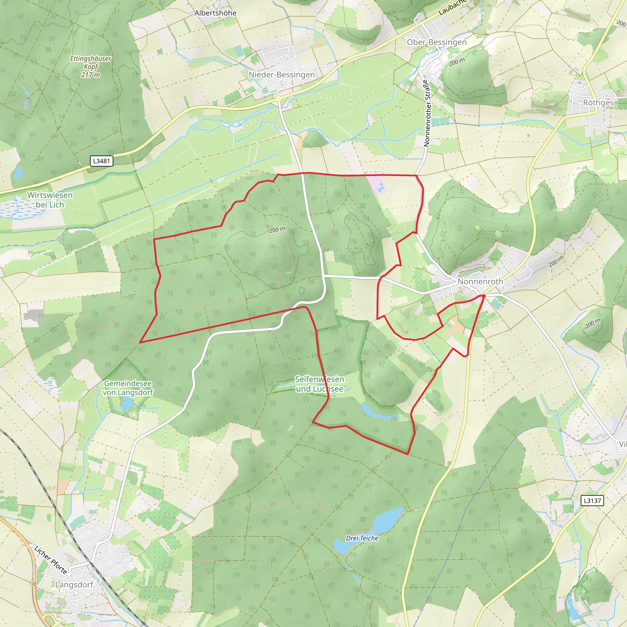 Seifenwiesen und Luchsee Loop mobile static map