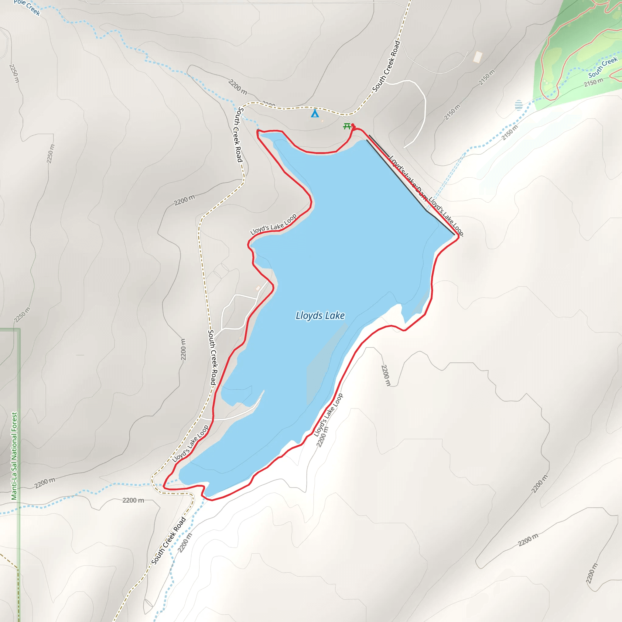 Lloyds Lake Loop mobile static map