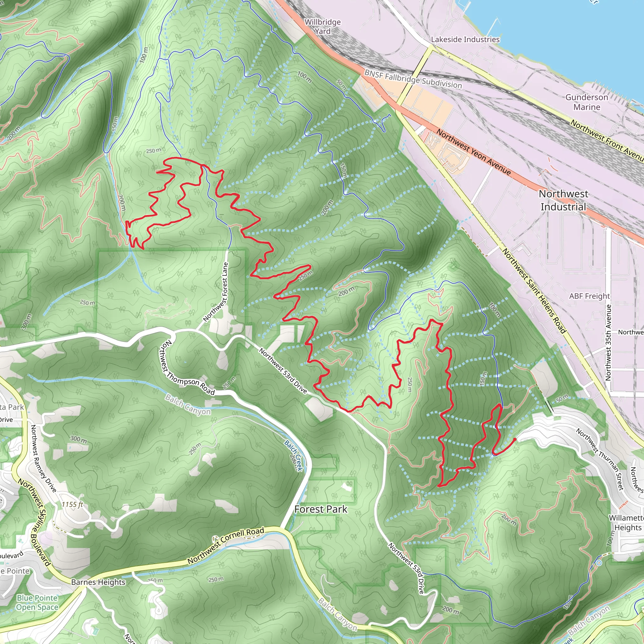 Wildwood Trail Loop mobile static map