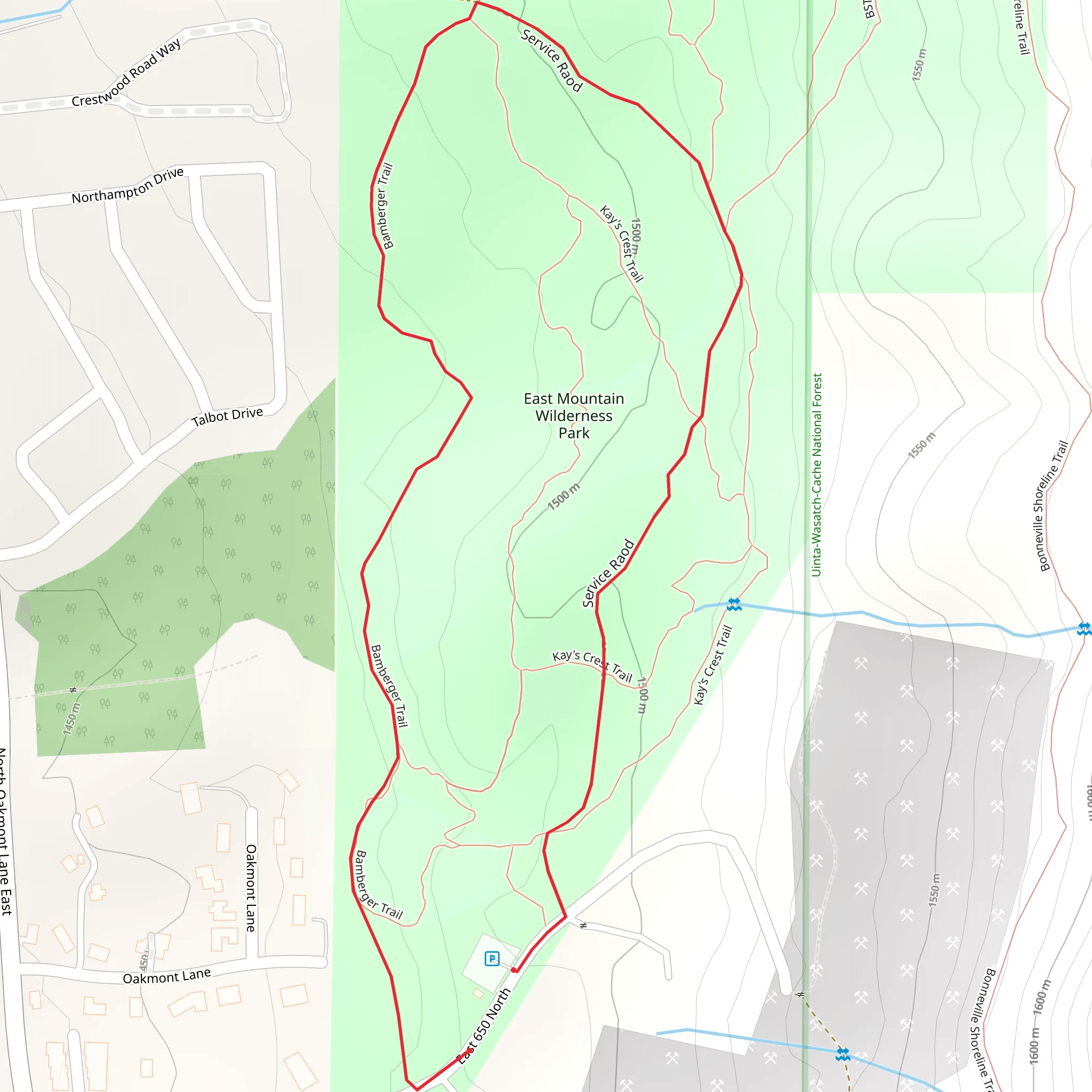 Bamberger Loop Trail mobile static map