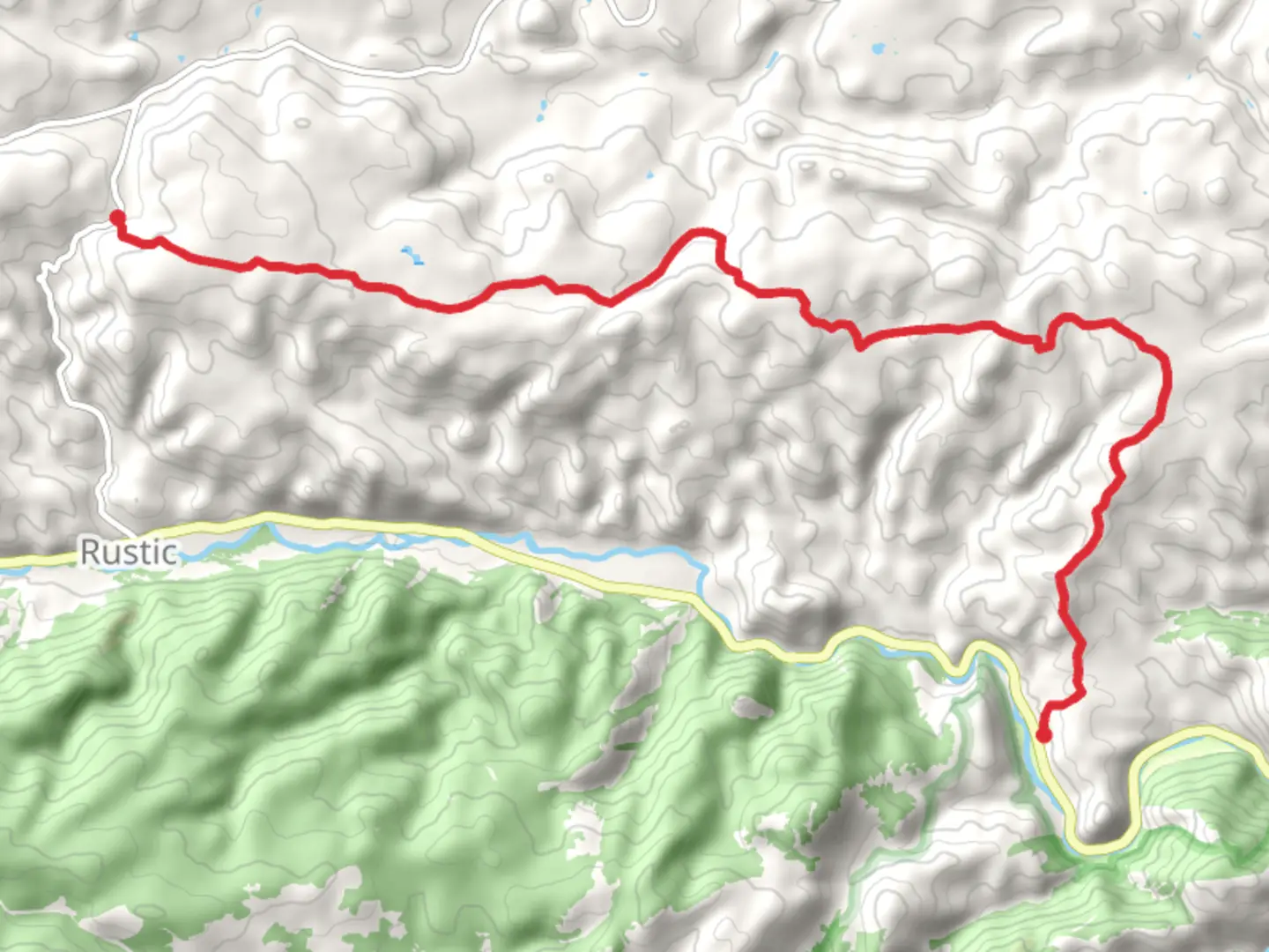 An image depicting the trail Kelly Flats Road and North Rim Road Trail and its surrounding area.