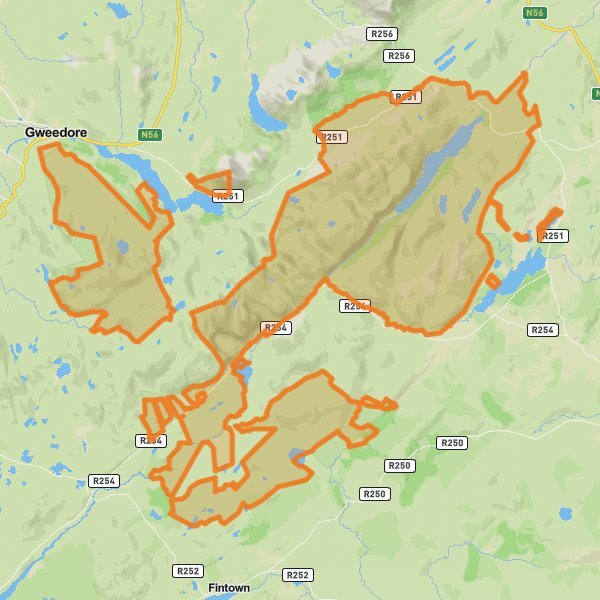 Glenveagh National Park mobile static map