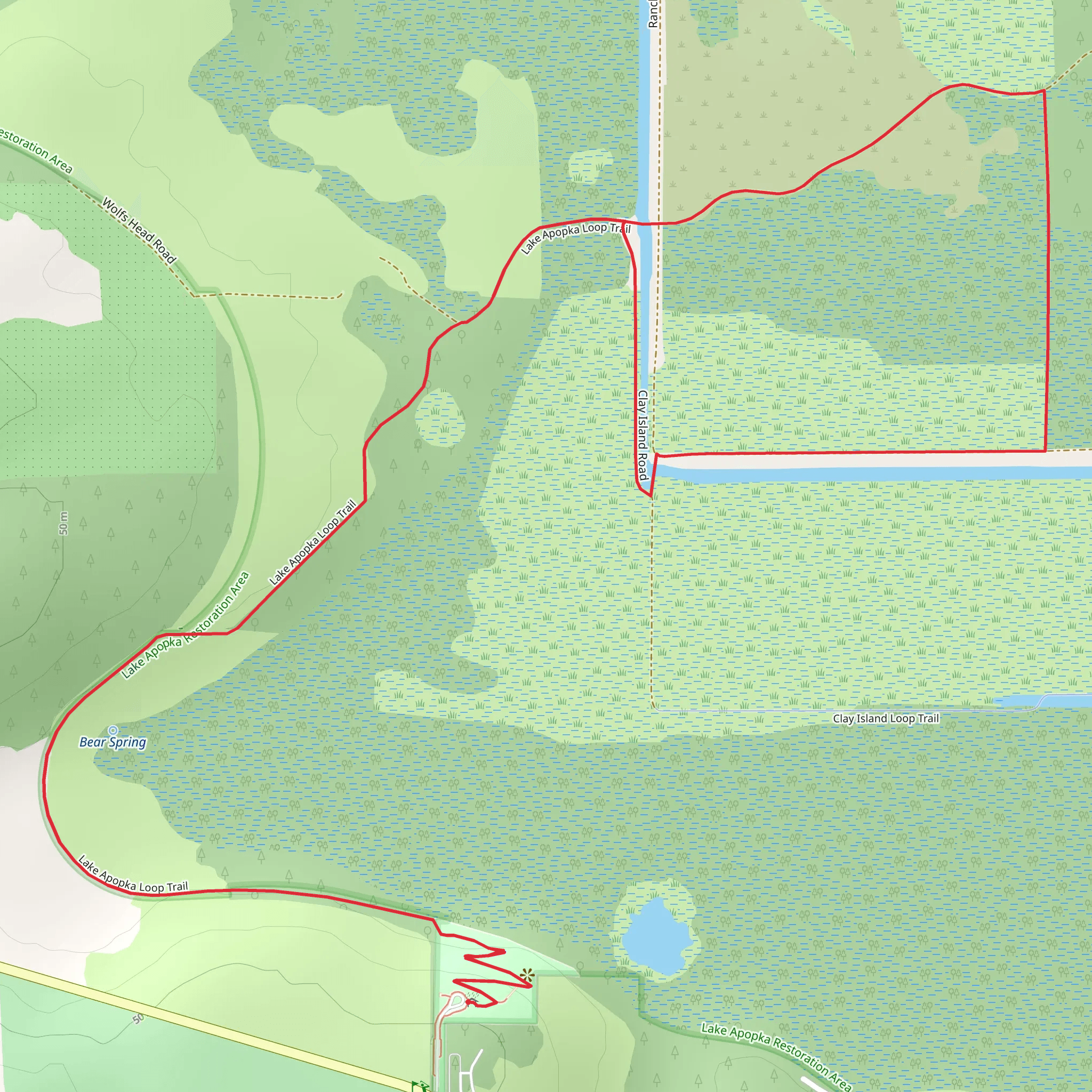 Lake Apopka Loop Trail mobile static map