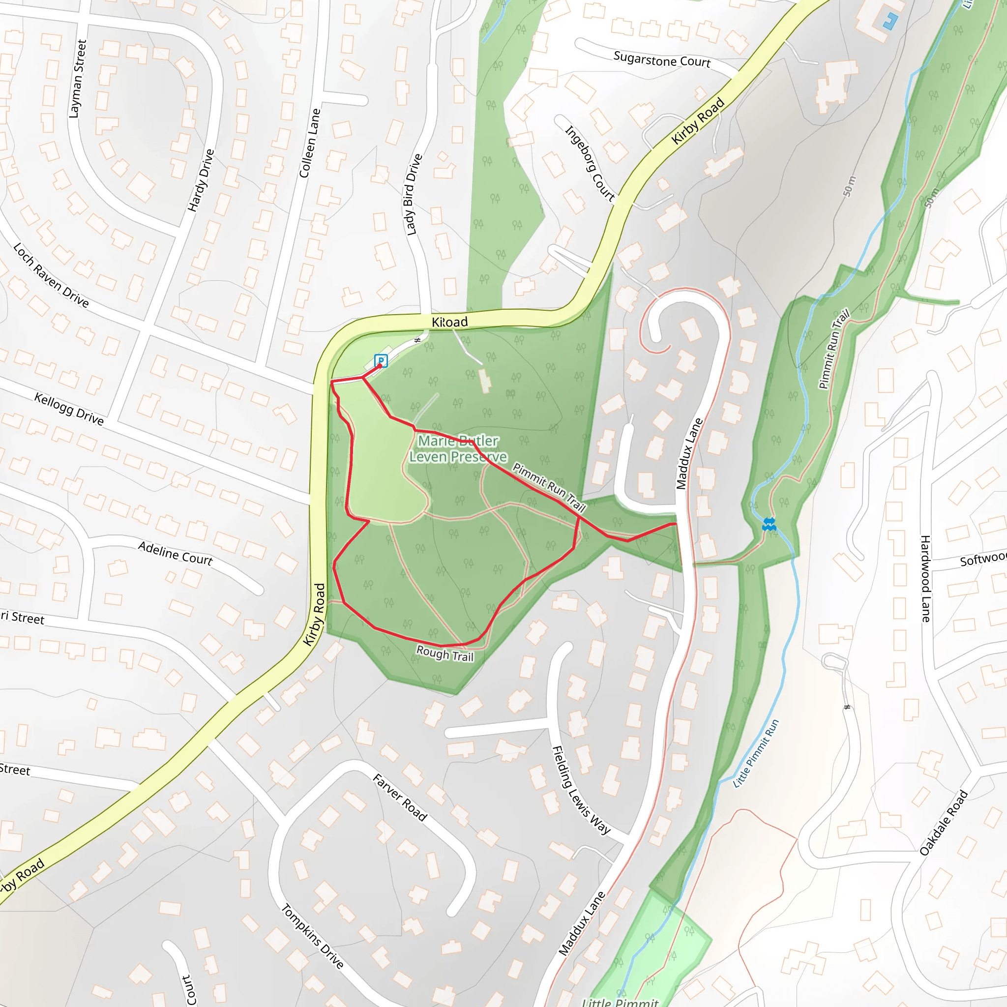 Pimmit Run and Rough Loop Trail mobile static map