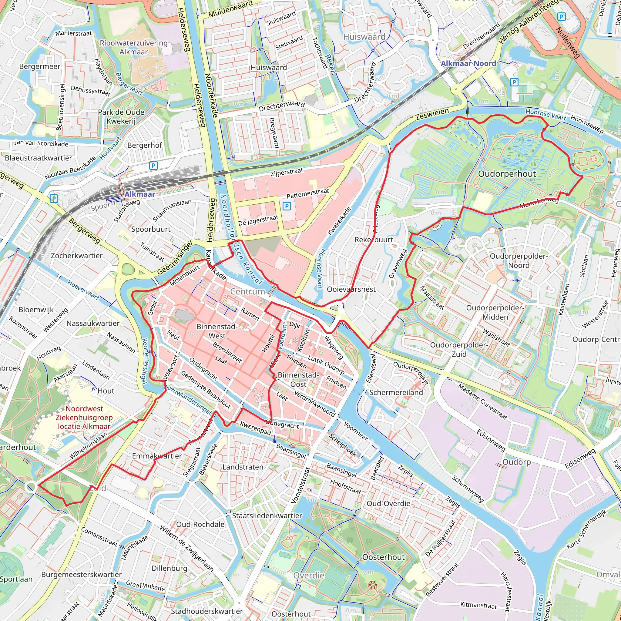 Halvemaansbrug and Friese Brug and Emma Kwartier Loop mobile static map
