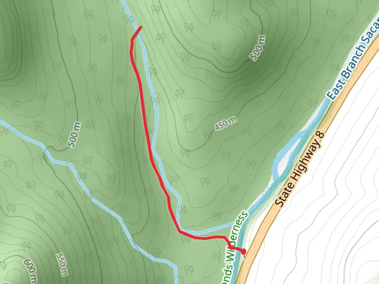 An image depicting the trail Shanty Brook Path and its surrounding area.