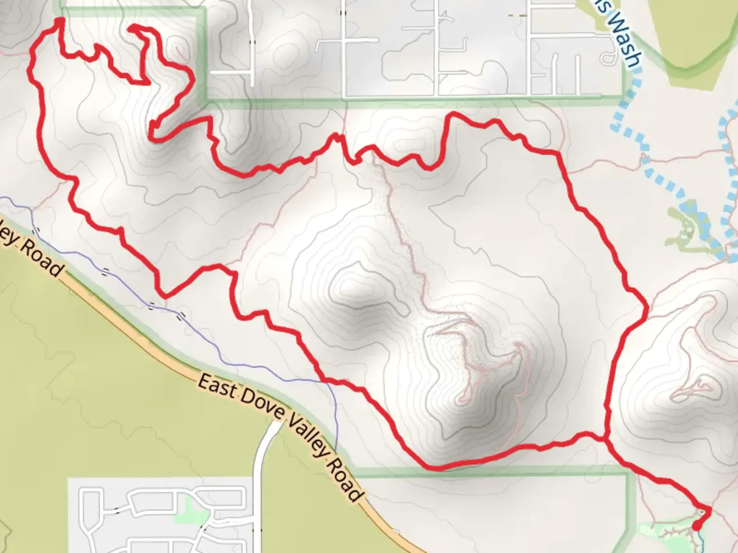 An image depicting the trail Ocotillo and Sidewinder Loop and its surrounding area.