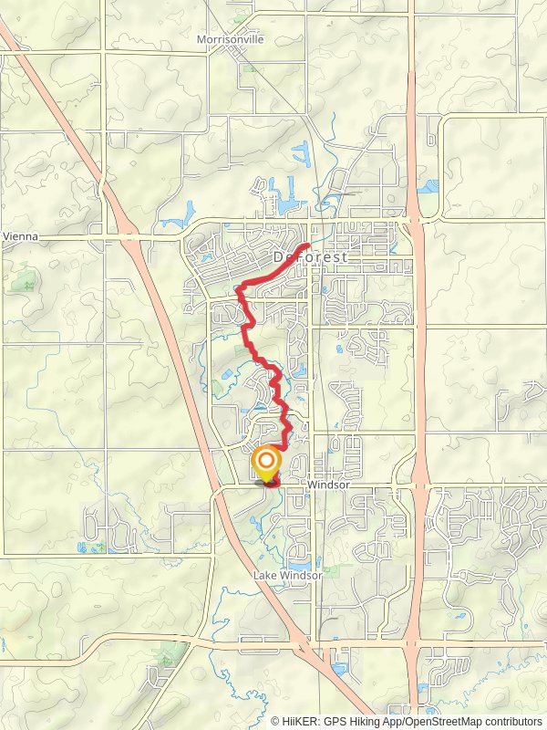 Upper Yahara River Trail from Sunfish Pond