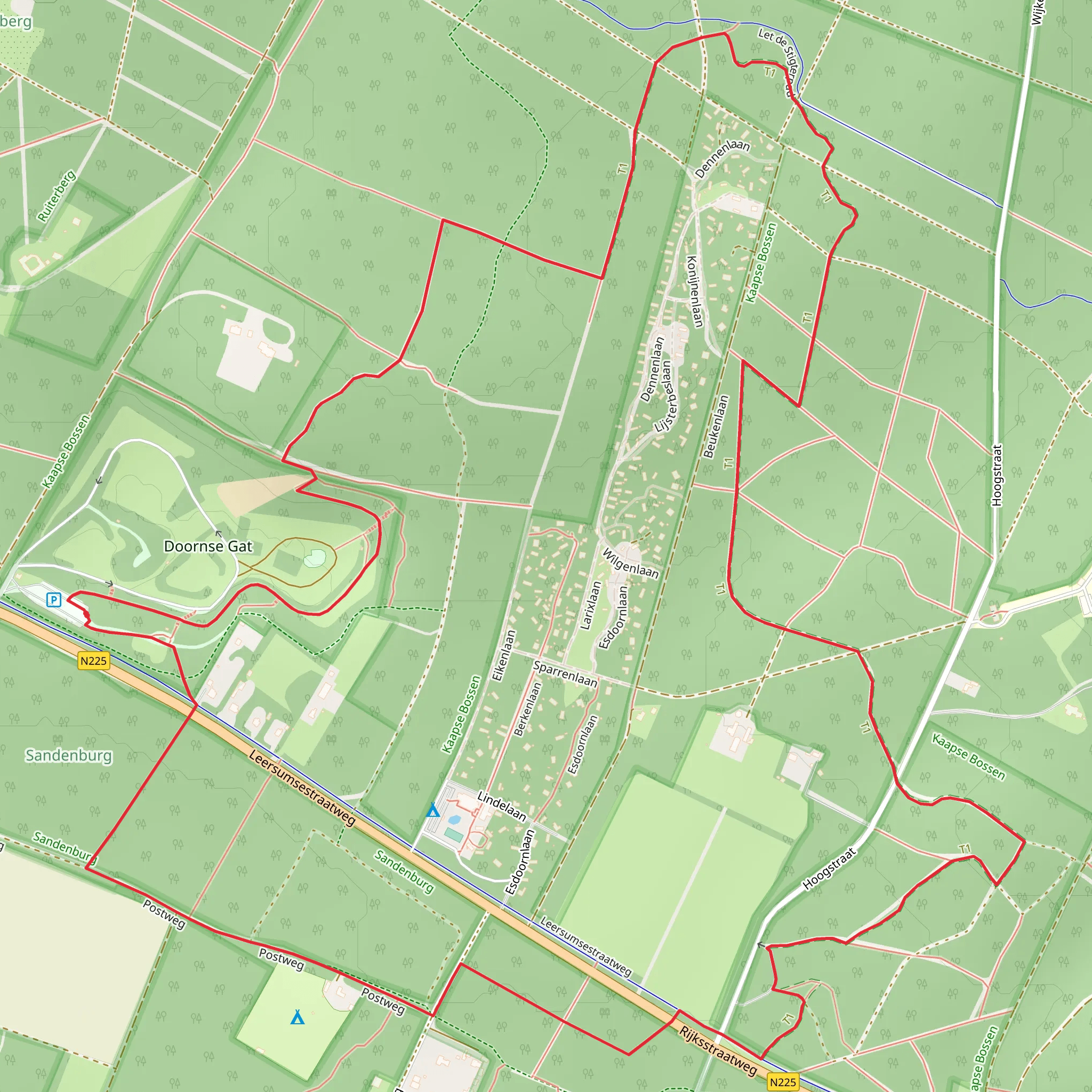 Doornse Gat and Bonte Vlucht Loop mobile static map