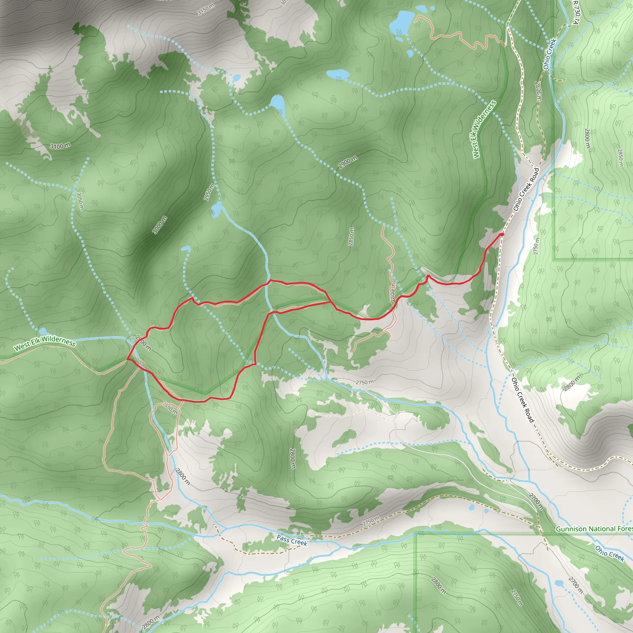 Swampy Pass Short Loop Trail mobile static map