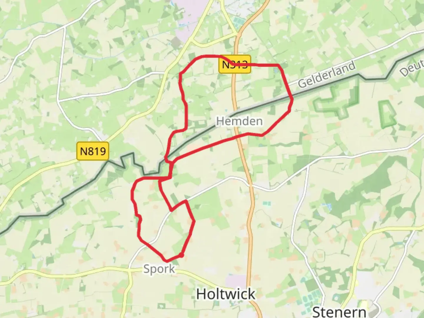 An image depicting the trail Spork and Hemden Loop and its surrounding area.