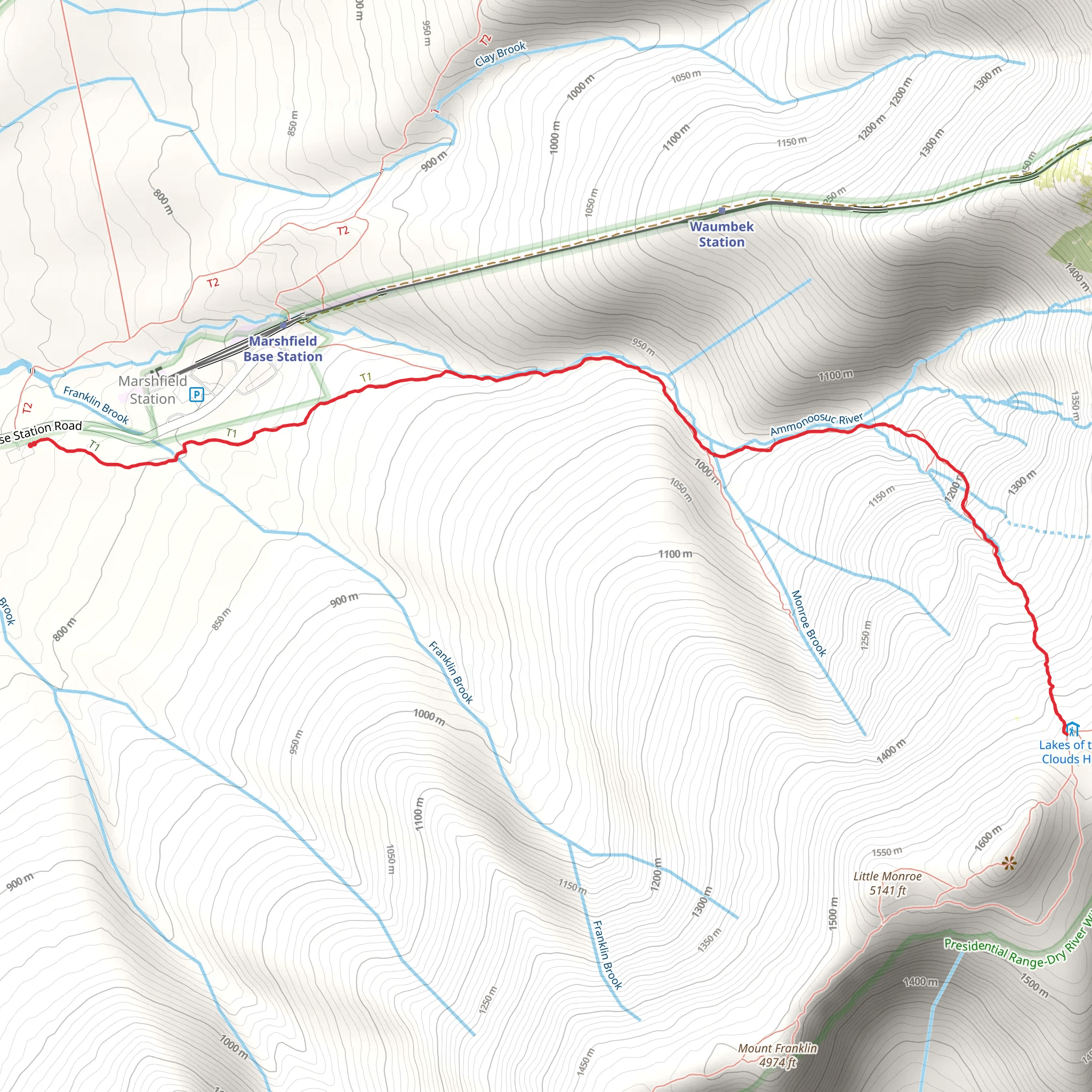Ammonoosuc Ravine Trail mobile static map