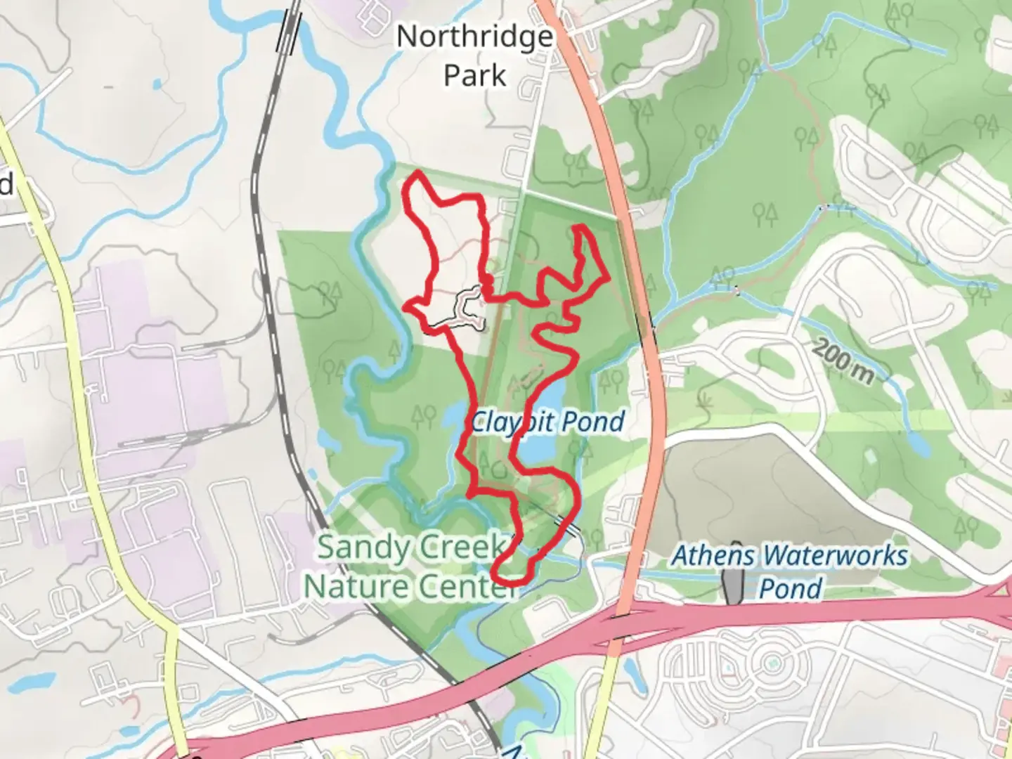 An image depicting the trail North Oconee River and Cook's Loop Trail and its surrounding area.