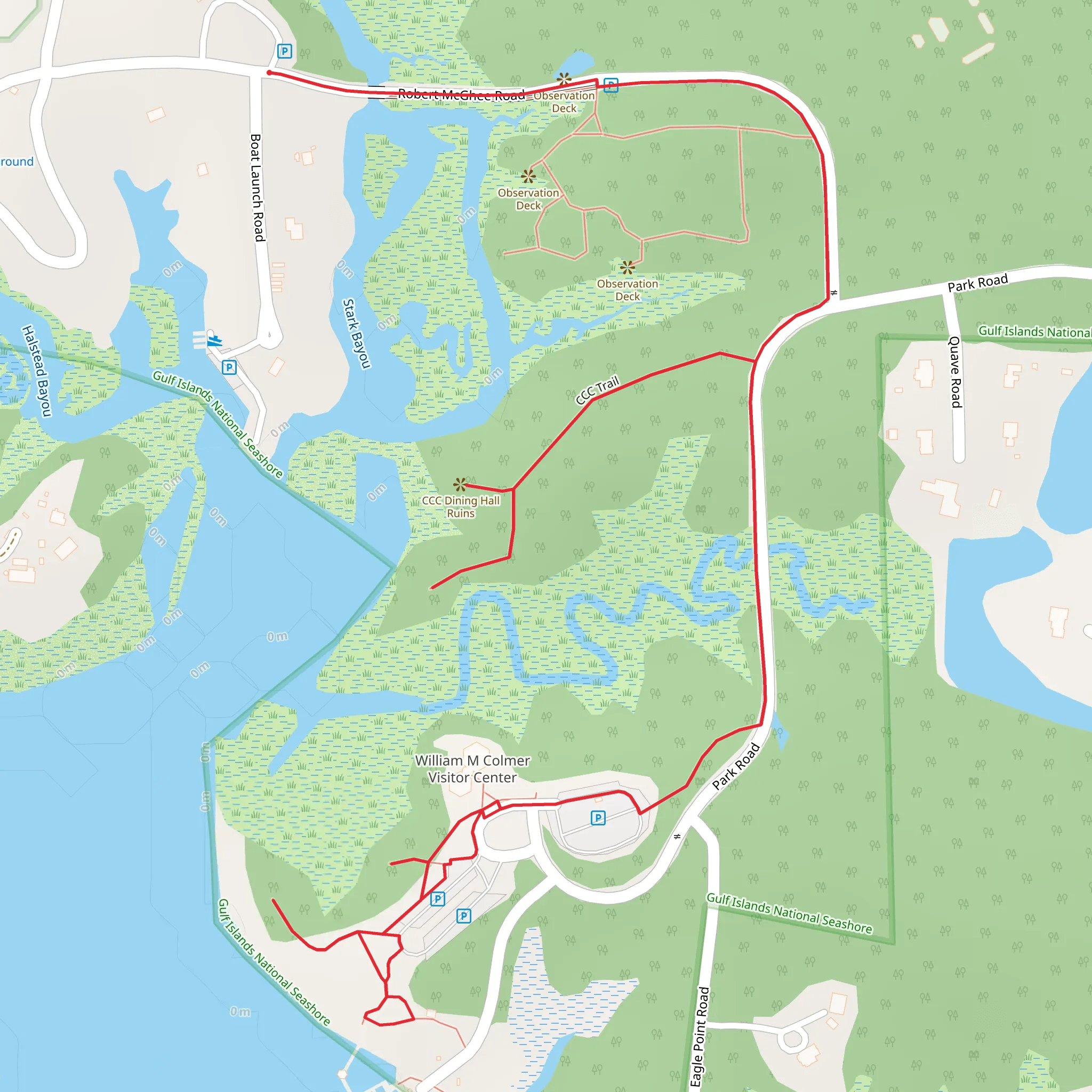 CCC Trail mobile static map