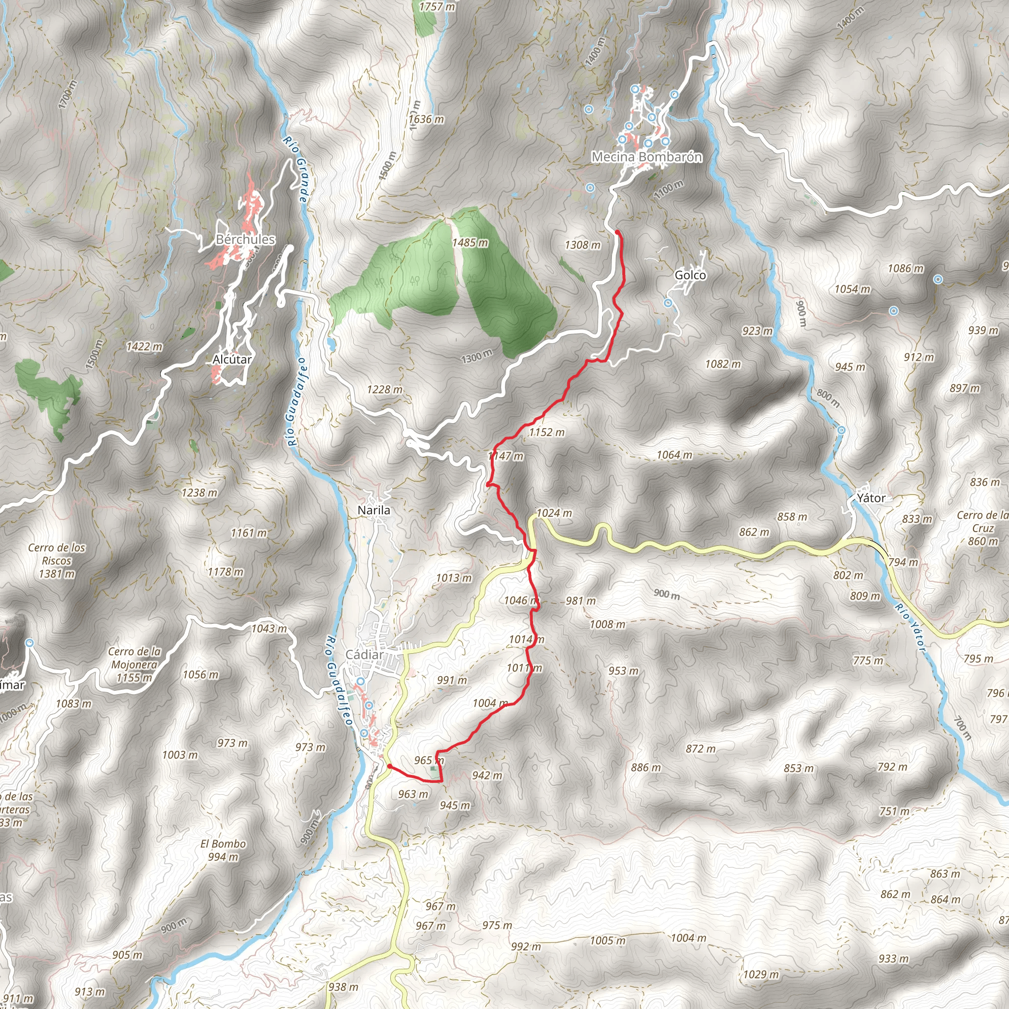 Cadiar - Mecina Bombarón mobile static map