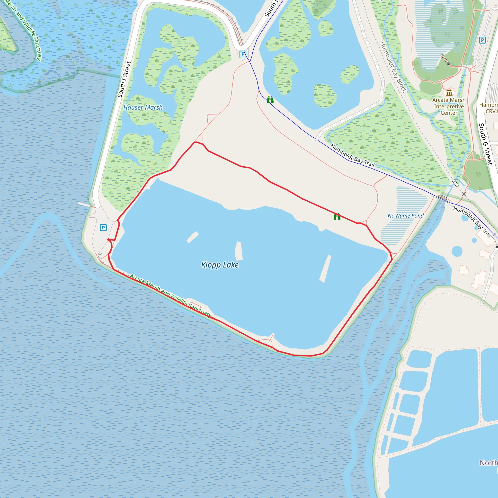 Klopp Lake Loop mobile static map