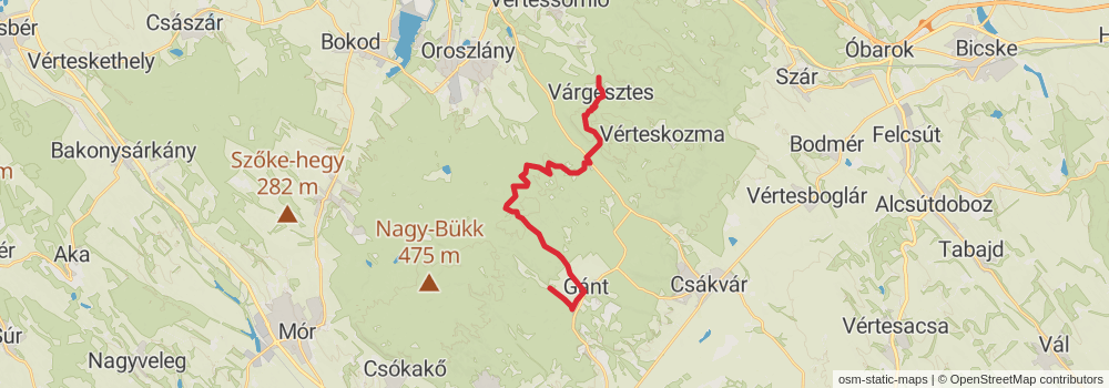 National Blue Trail - OKT stage 23 Map