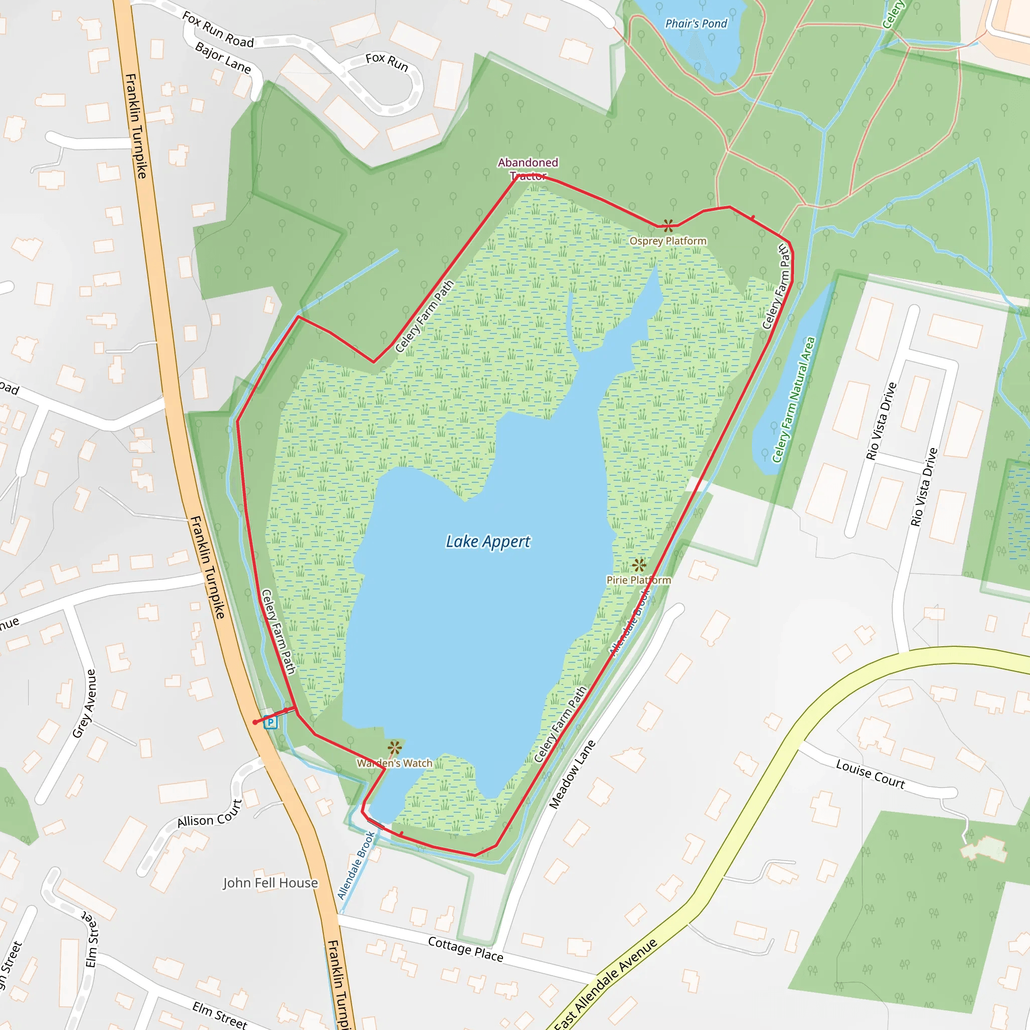 Lake Appert Loop mobile static map