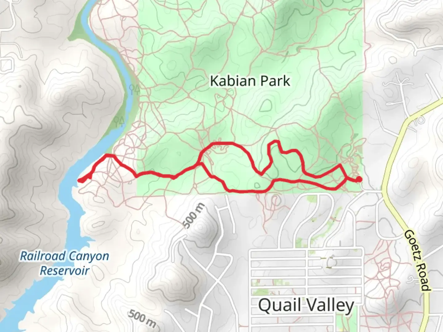 An image depicting the trail San Jacinto River Loop and its surrounding area.