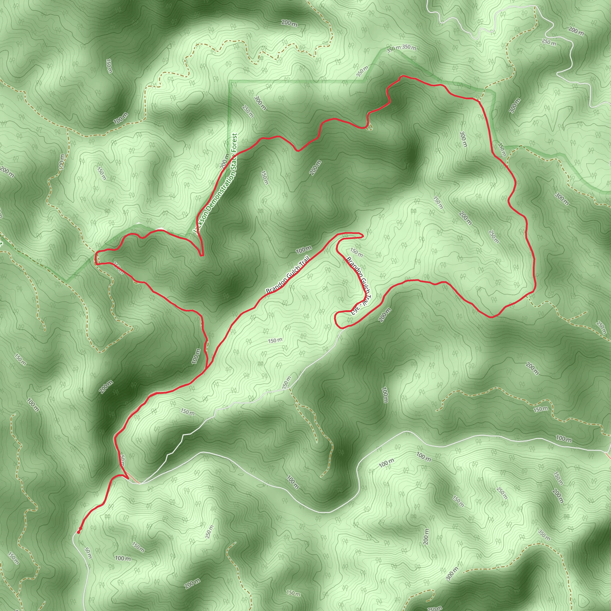 Riley Ridge Road and Brandon Gulch Loop Trail mobile static map