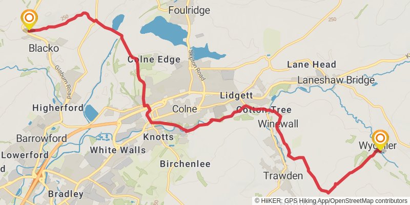 Liverpool South Parkway to Walney Island Walk stage 10 Map