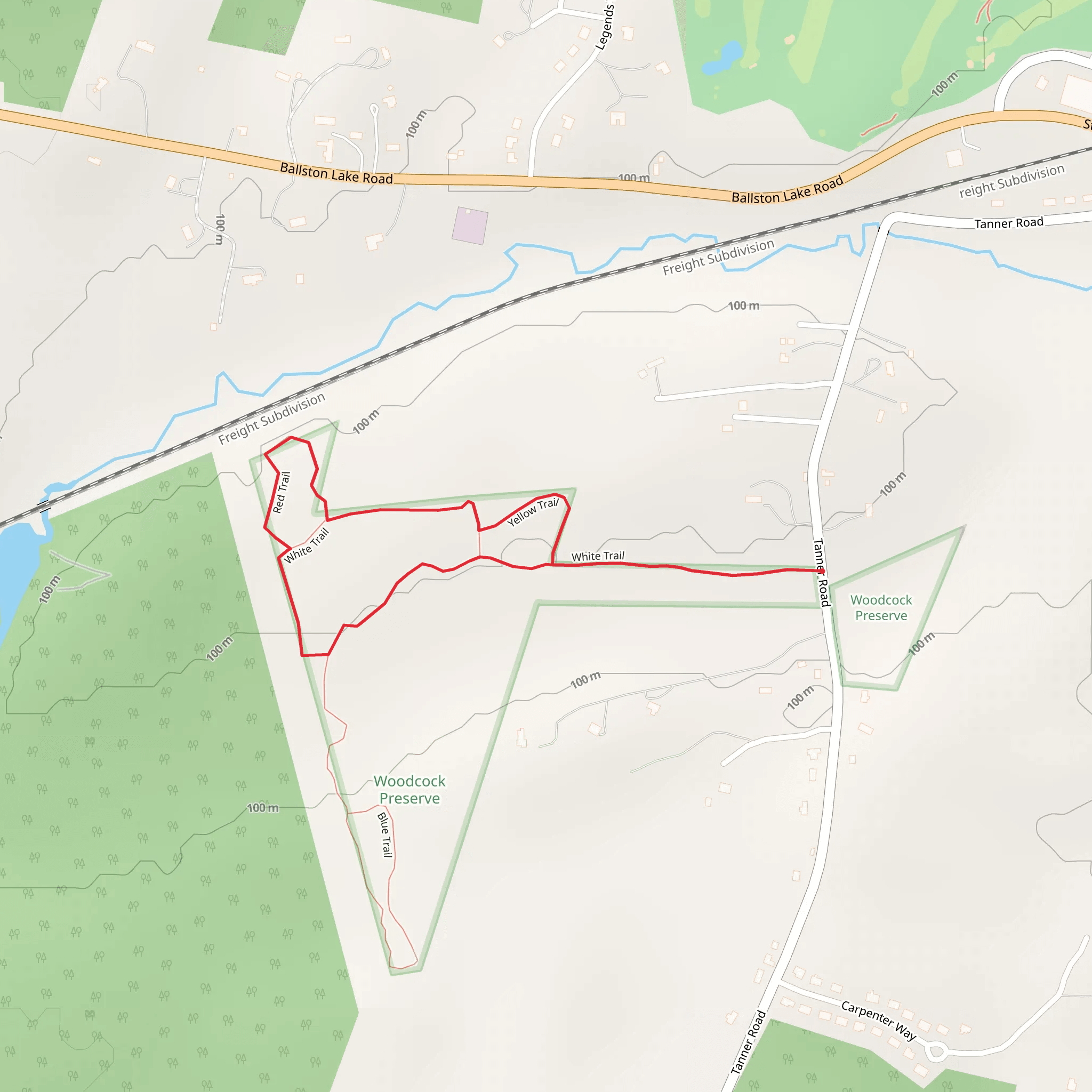 Woodcock Preserve Loop mobile static map