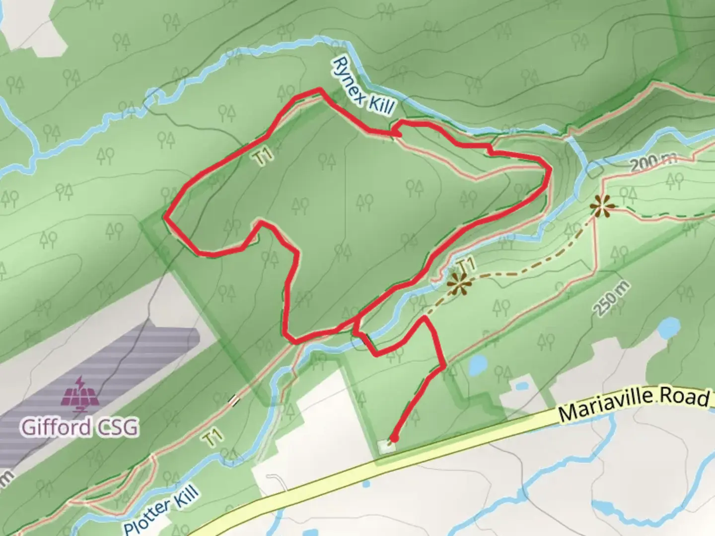 An image depicting the trail North Rim and Highland Yellow Loop Trail and its surrounding area.