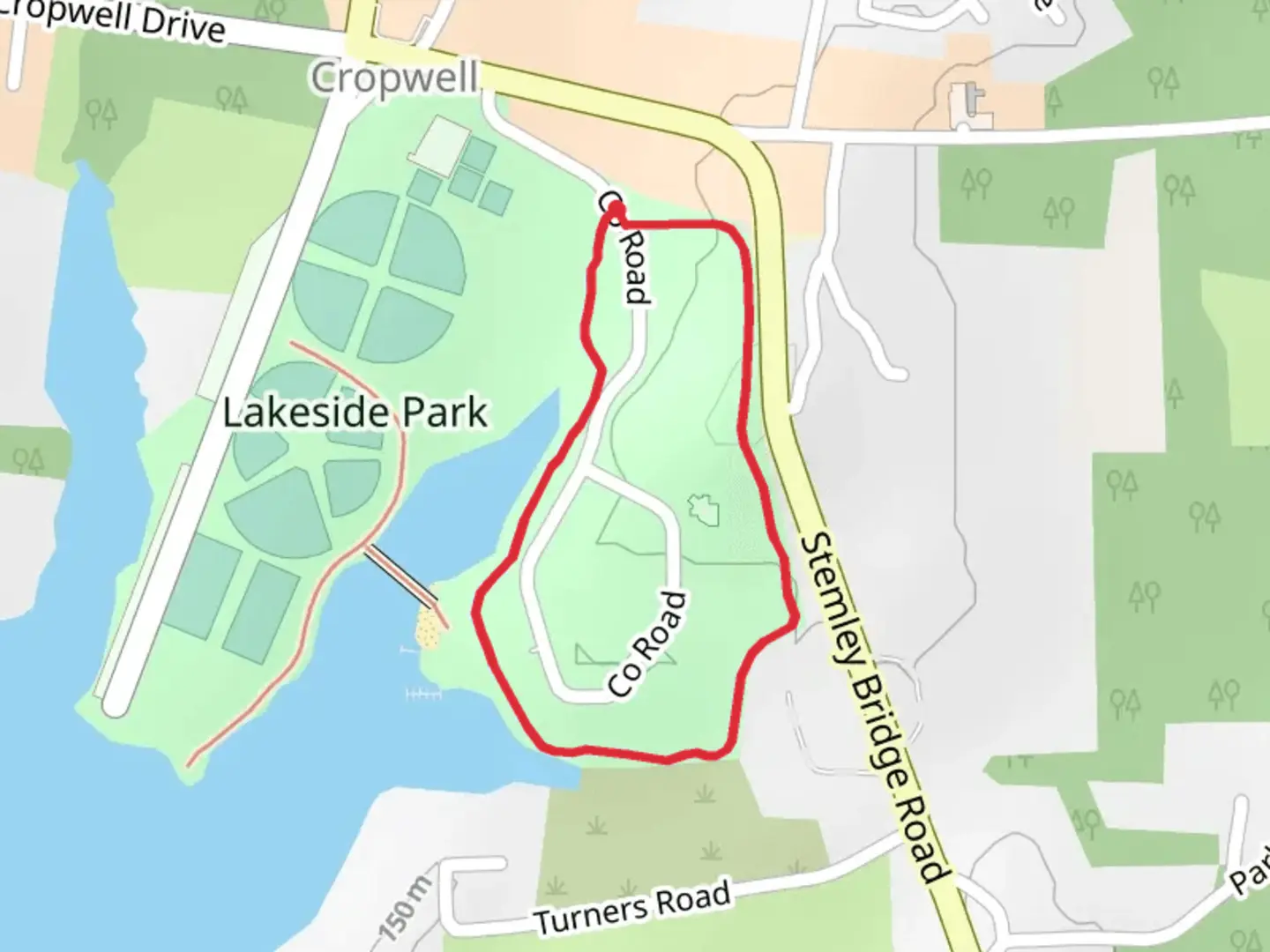 An image depicting the trail Logan Martin Lakeside Park Loop and its surrounding area.