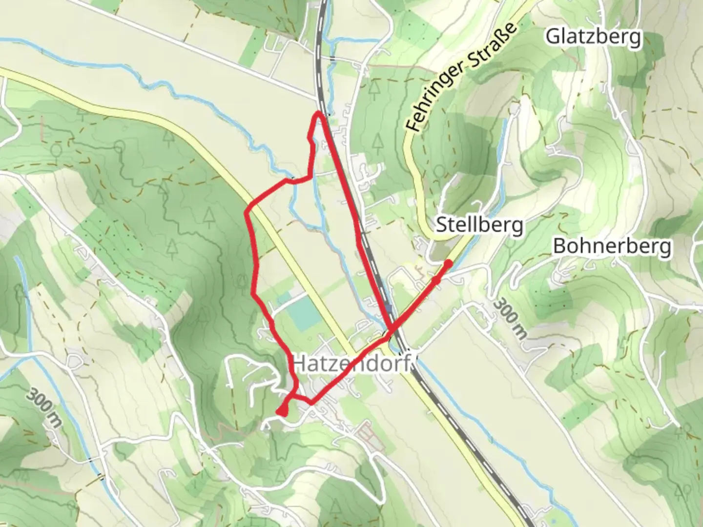 An image depicting the trail Glücksweg Hatzendorf and its surrounding area.