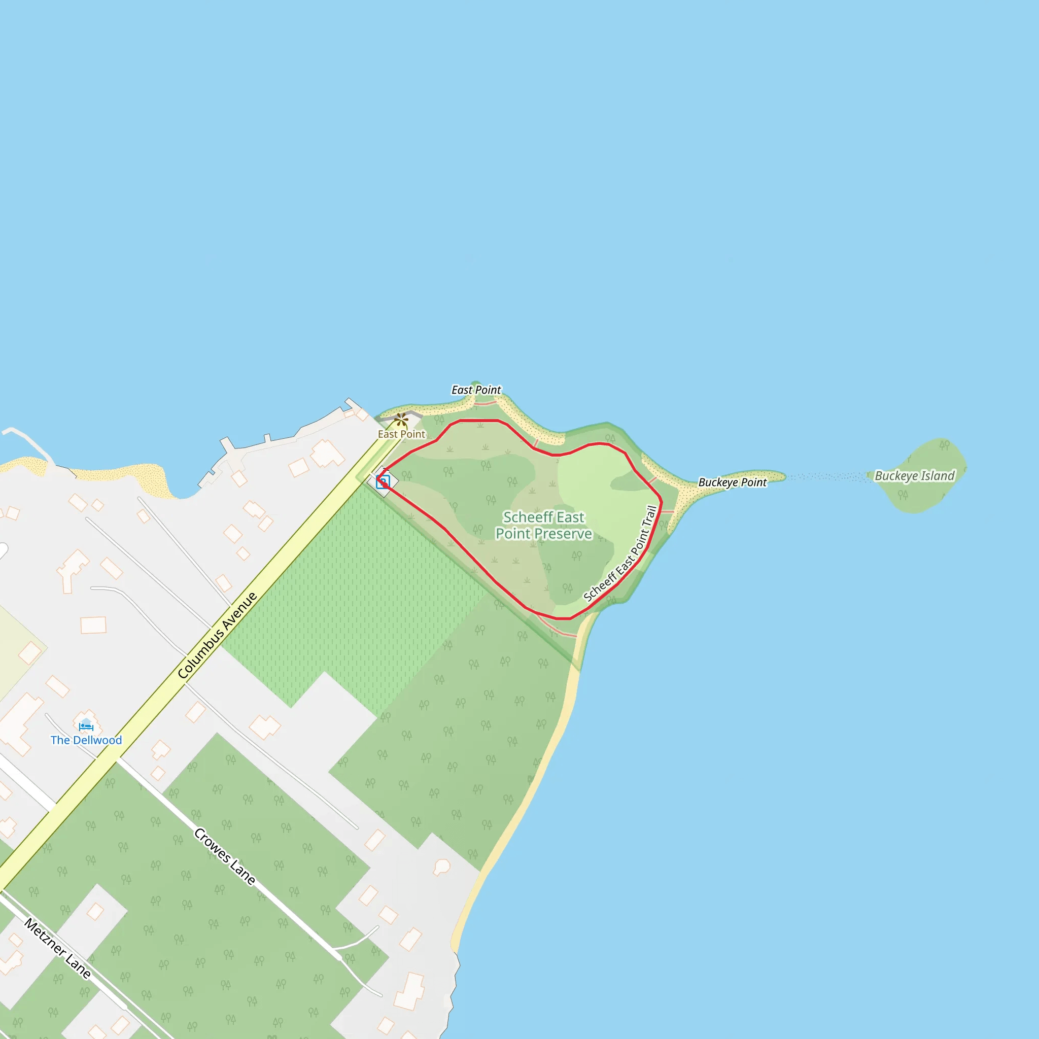 Scheeff East Point Loop Trail mobile static map