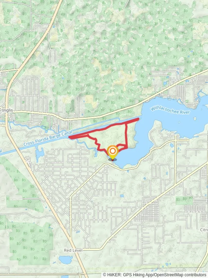 An image depicting the trail Inglis Island Recreation Area Loop and its surrounding area.