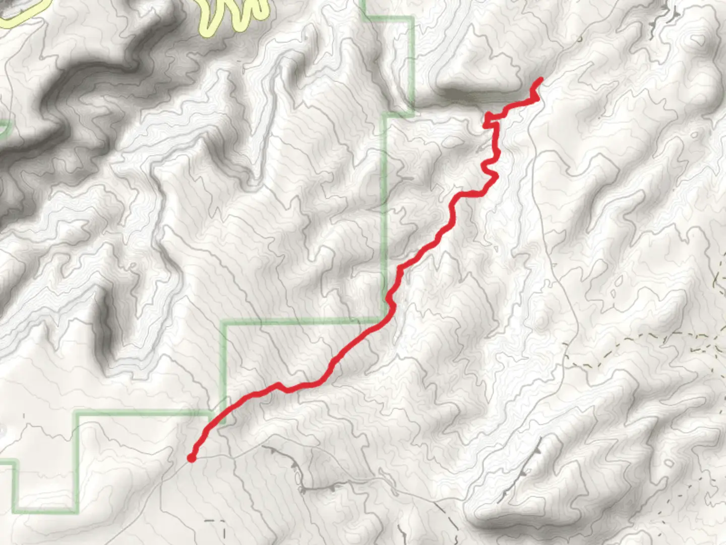An image depicting the trail The Ribbon Trail and Andy's Trail and its surrounding area.