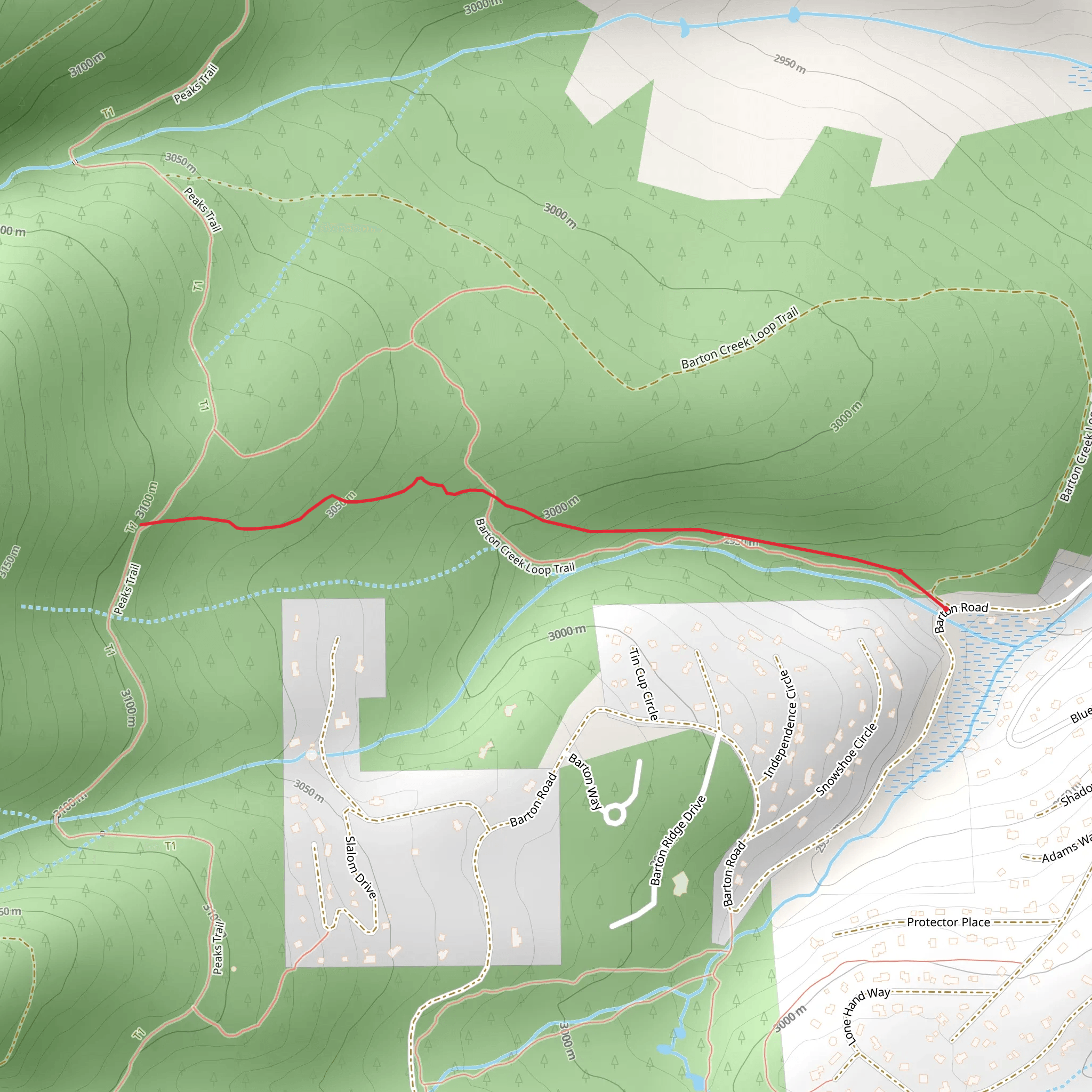 Middle Barton - South Trail mobile static map