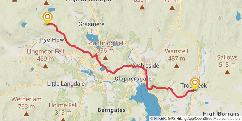 Head to Head Walk stage 15 Map