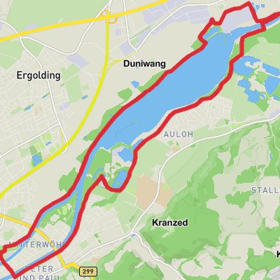 Mitterwohr and Stausee Altheim Loop mobile static map