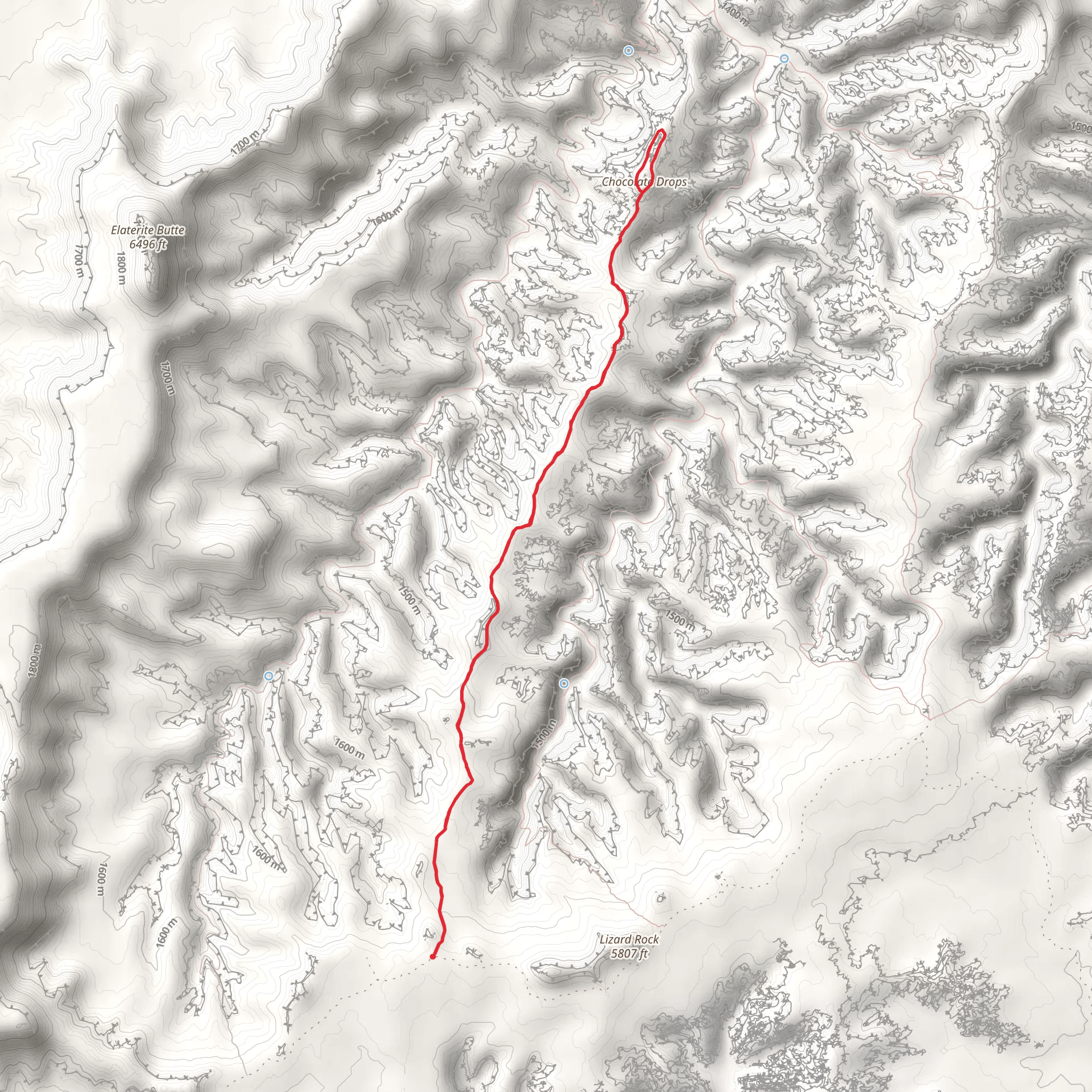 Chocolate Drops Trail mobile static map