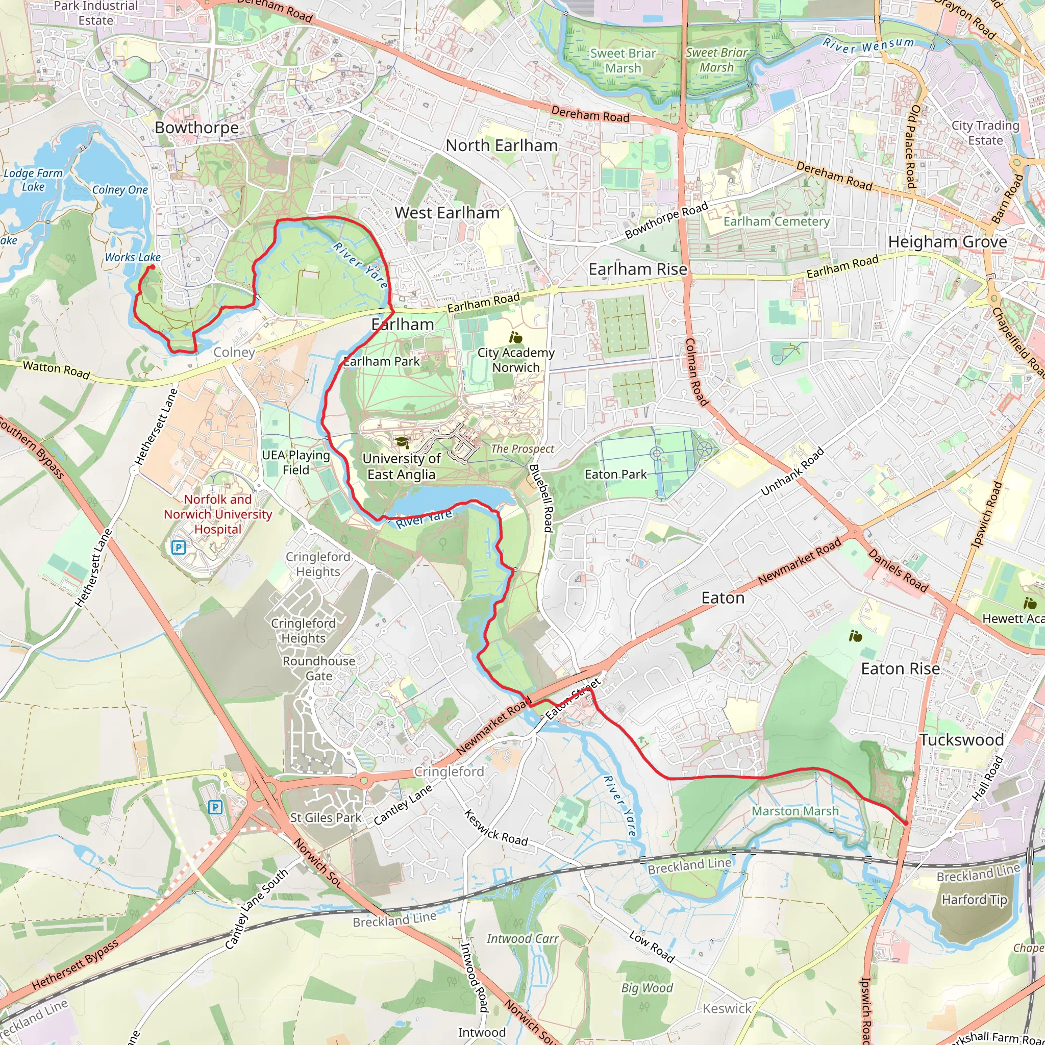 Yare Valley mobile static map