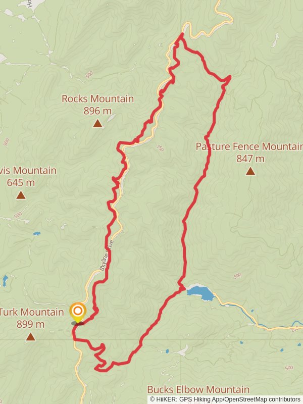 Sout Fork Moormans Fire Road - North Fork Moormans River Trail - Appalachian Trail Loop