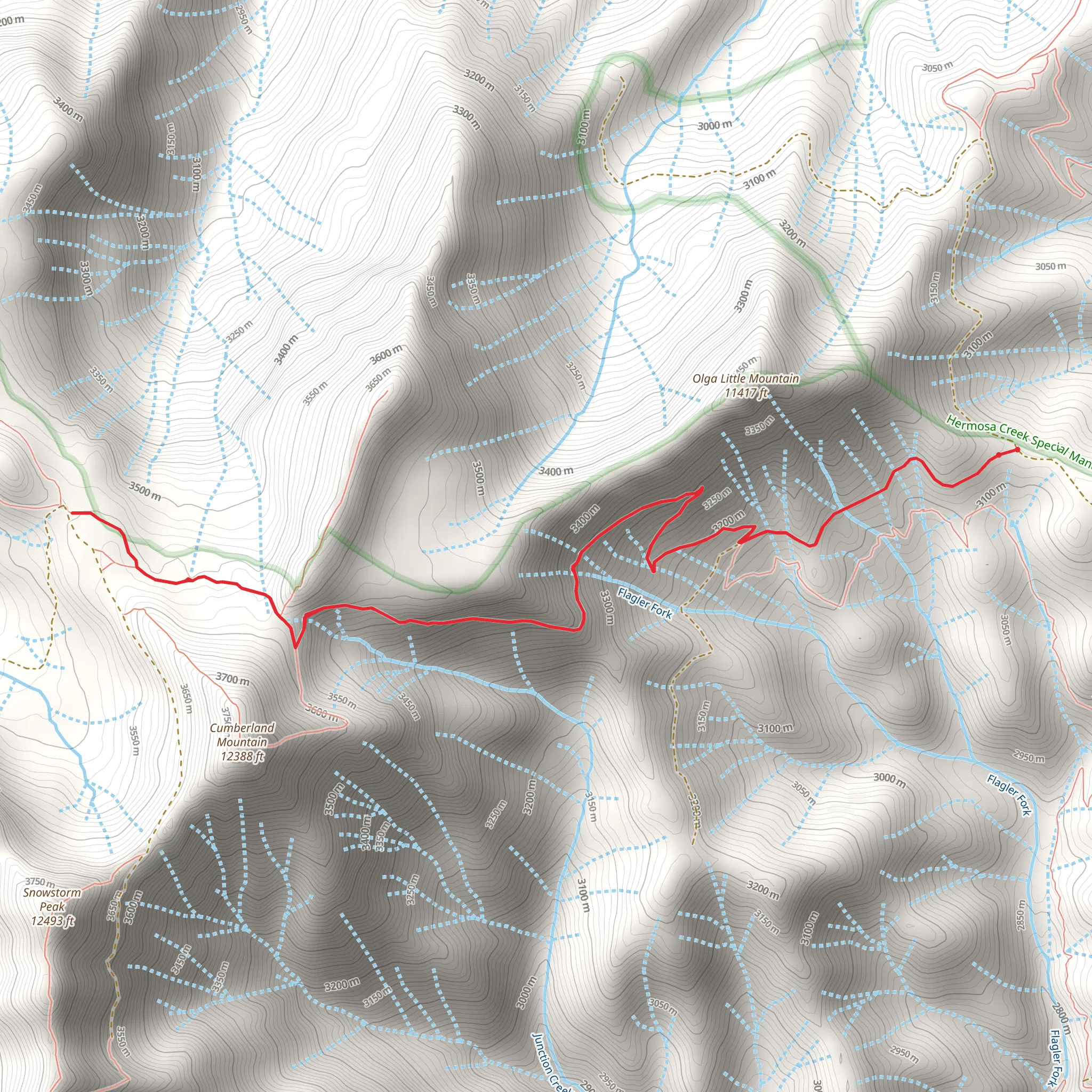 Sliderock - Co Trail and Kennebec Pass mobile static map