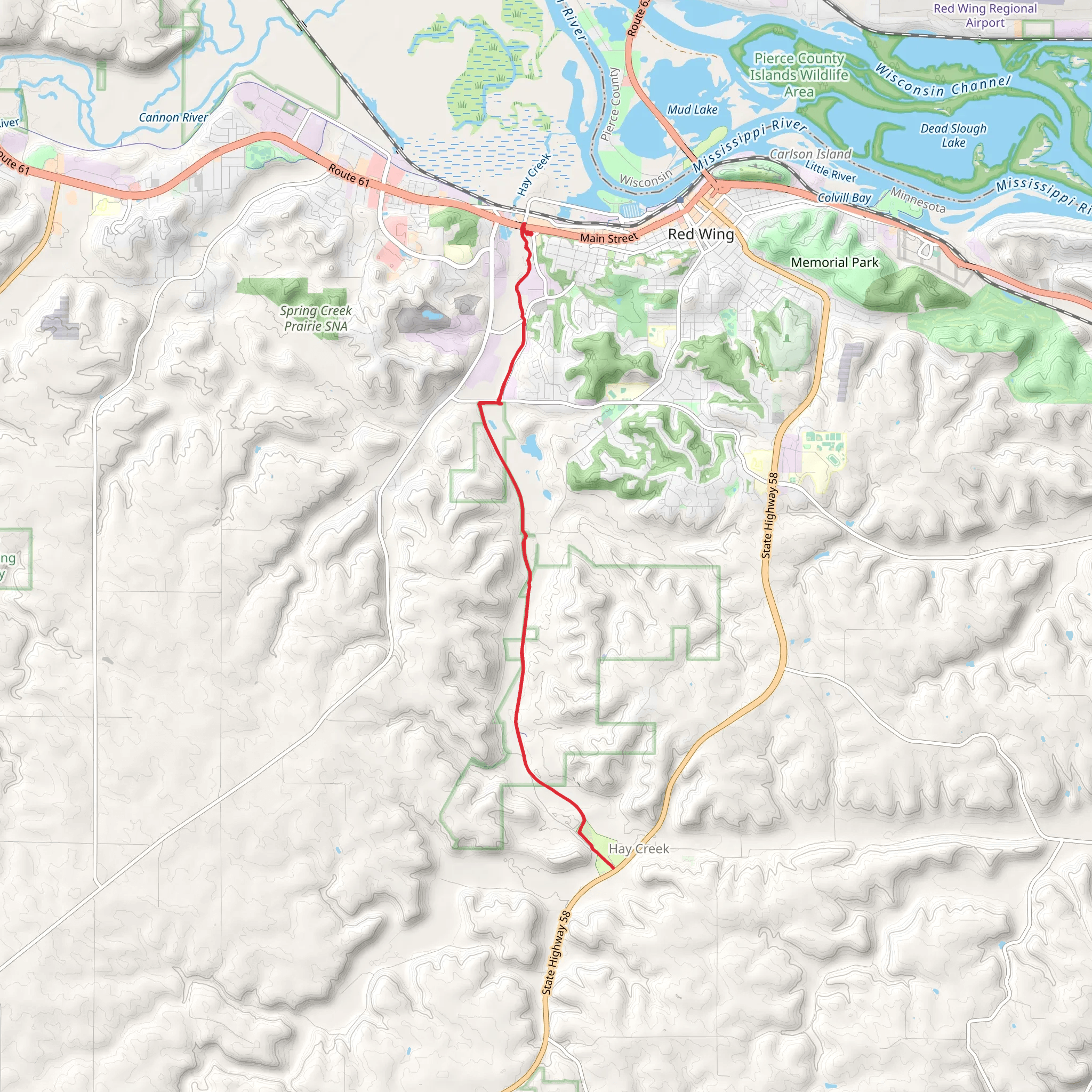 Hay Creek Valley Campground via Hay Creek Trail mobile static map