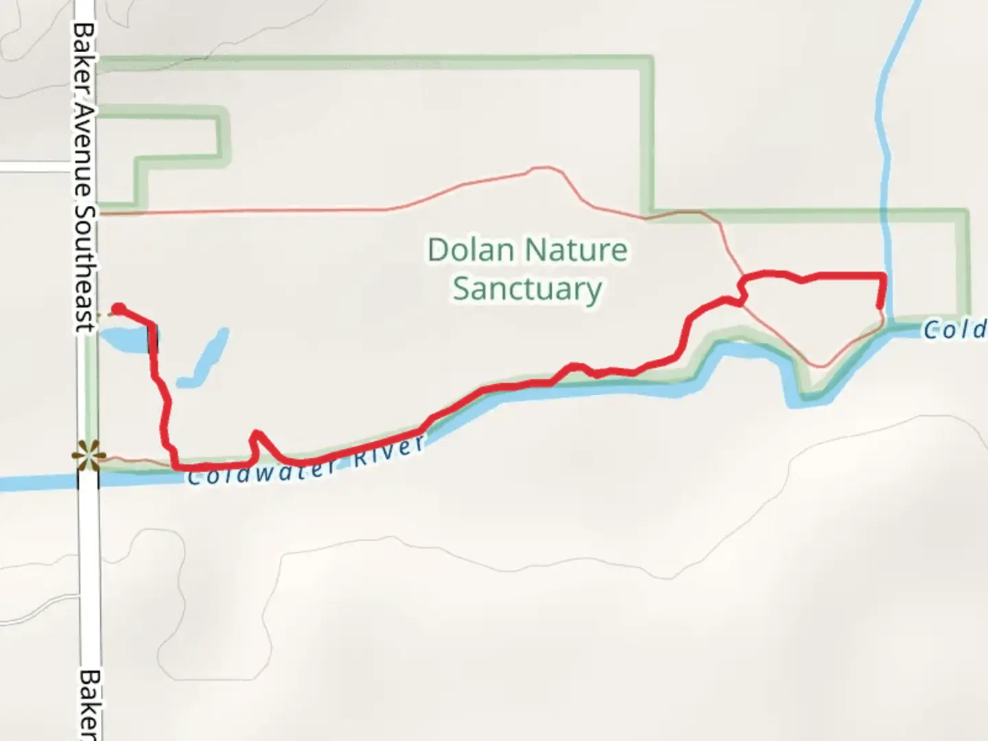 An image depicting the trail Coldwater Trail and its surrounding area.