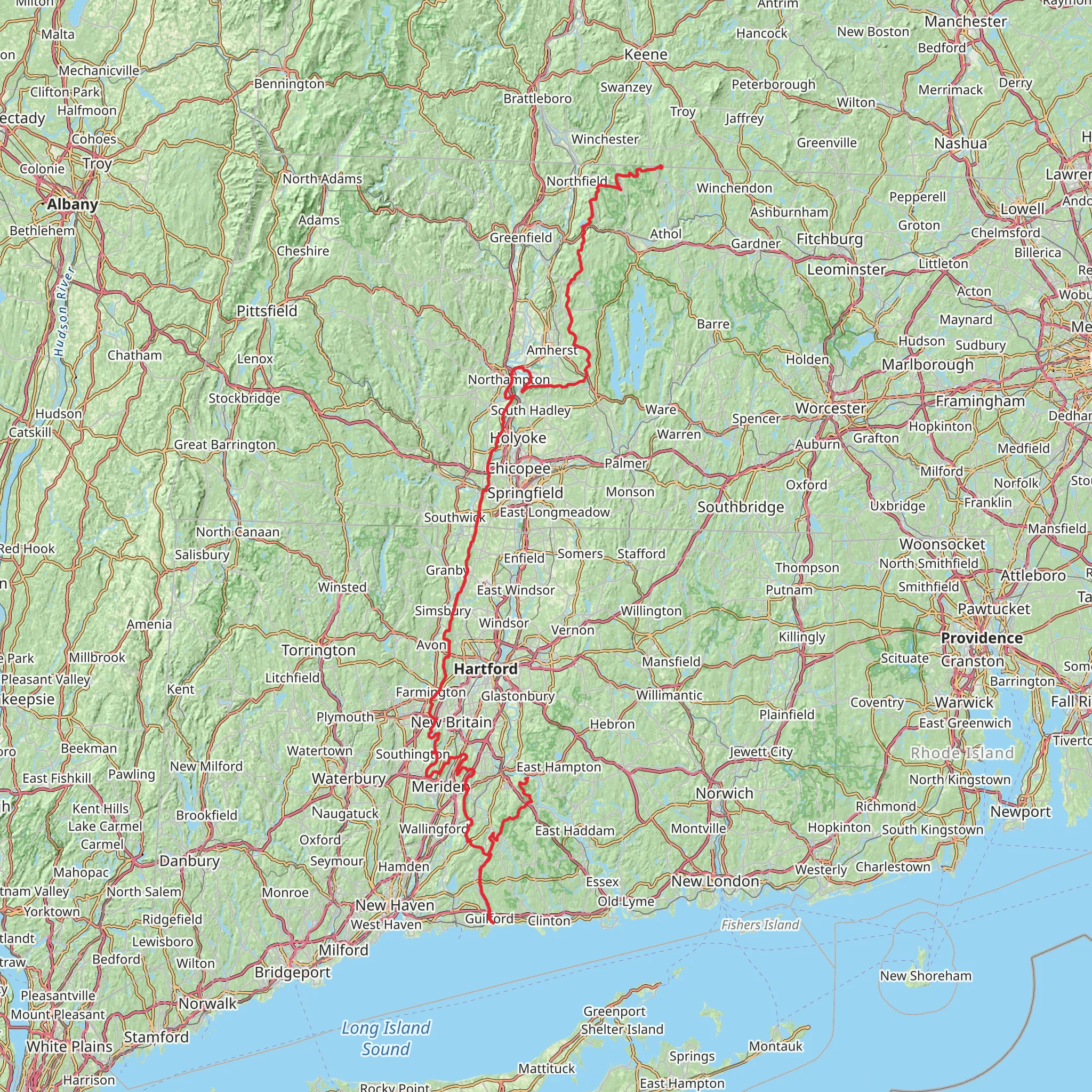 New England Trail mobile static map