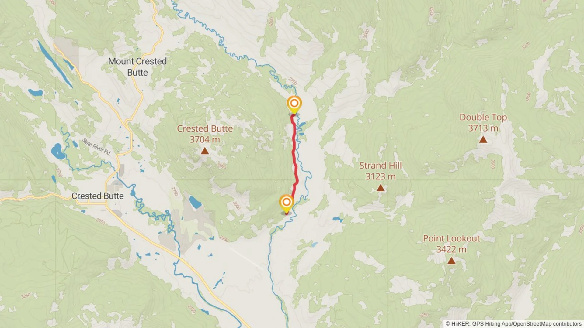 An image depicting the trail Brush Creek Road and its surrounding area.