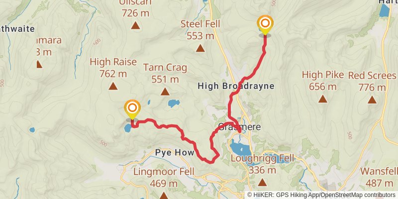 Wainwrights Way stage 10 Map
