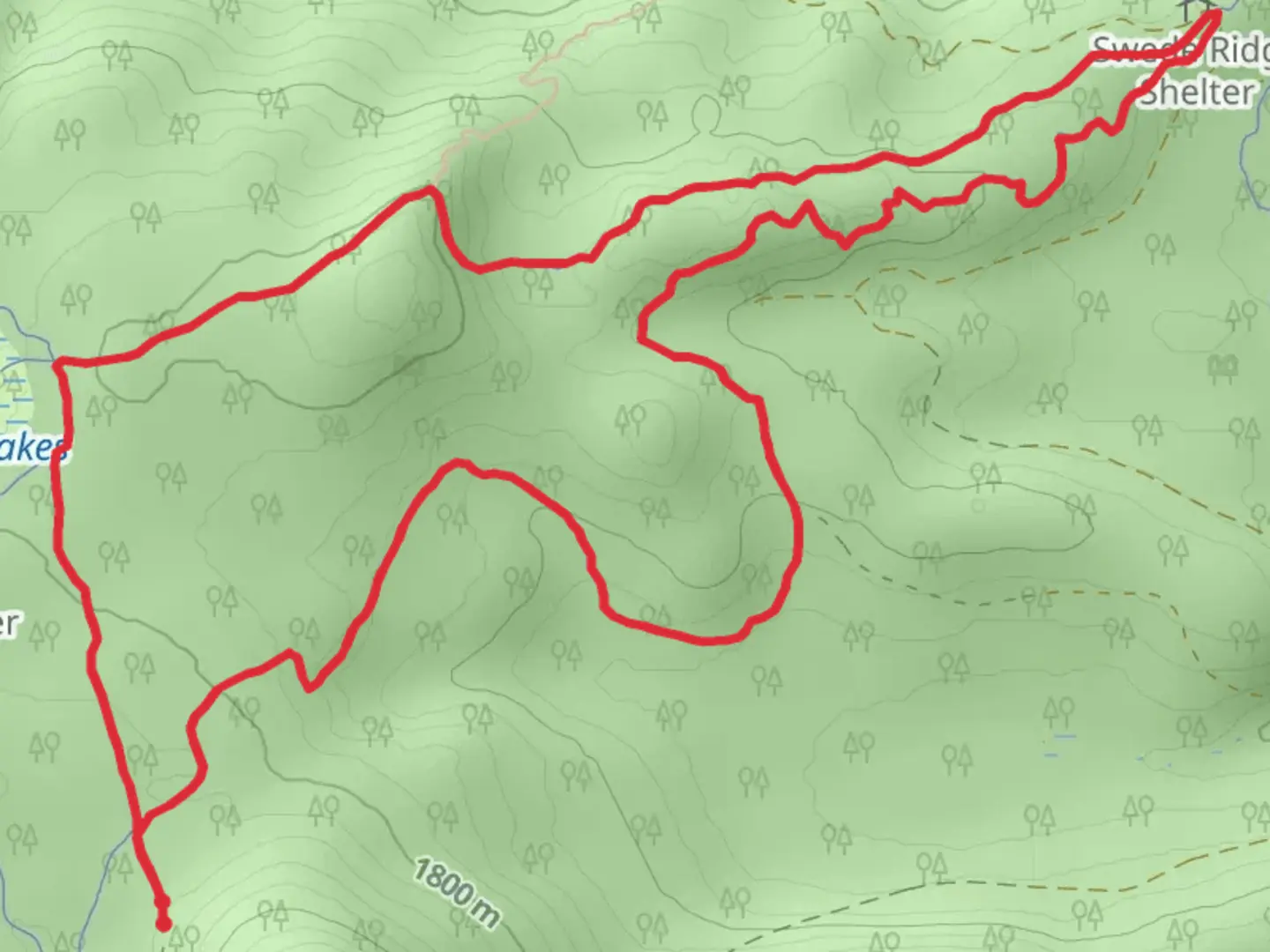 An image depicting the trail Swede Ridge Loop Trail and its surrounding area.
