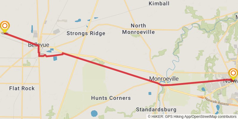 Buckeye Trail stage 13 Map